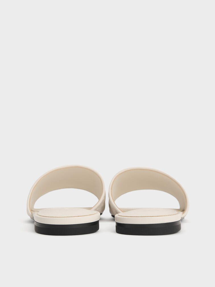 Ivette Woven Slide Sandals, Chalk, hi-res
