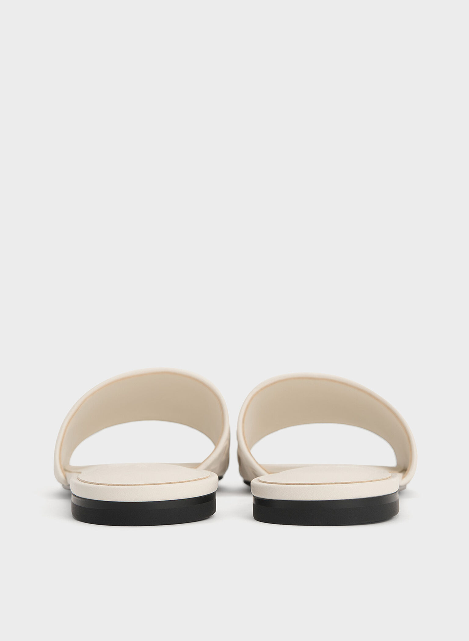 Ivette Woven Slide Sandals, Chalk, hi-res