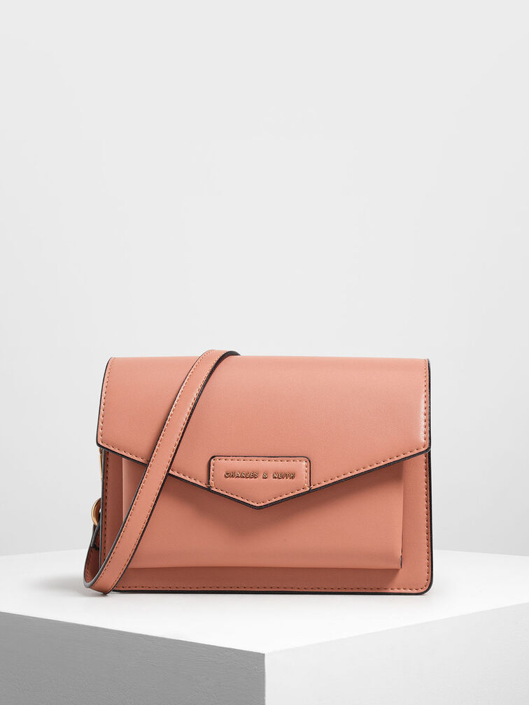 Clay Front Flap Crossbody Bag CHARLES & KEITH International