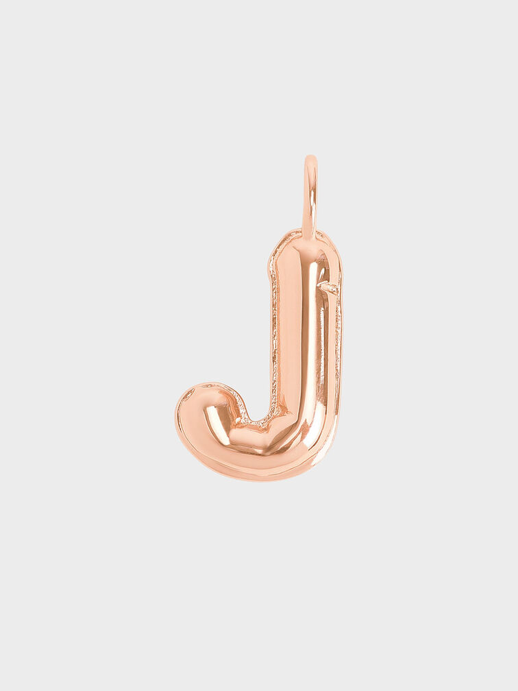 Dije con letra 'J', Oro rosa, hi-res