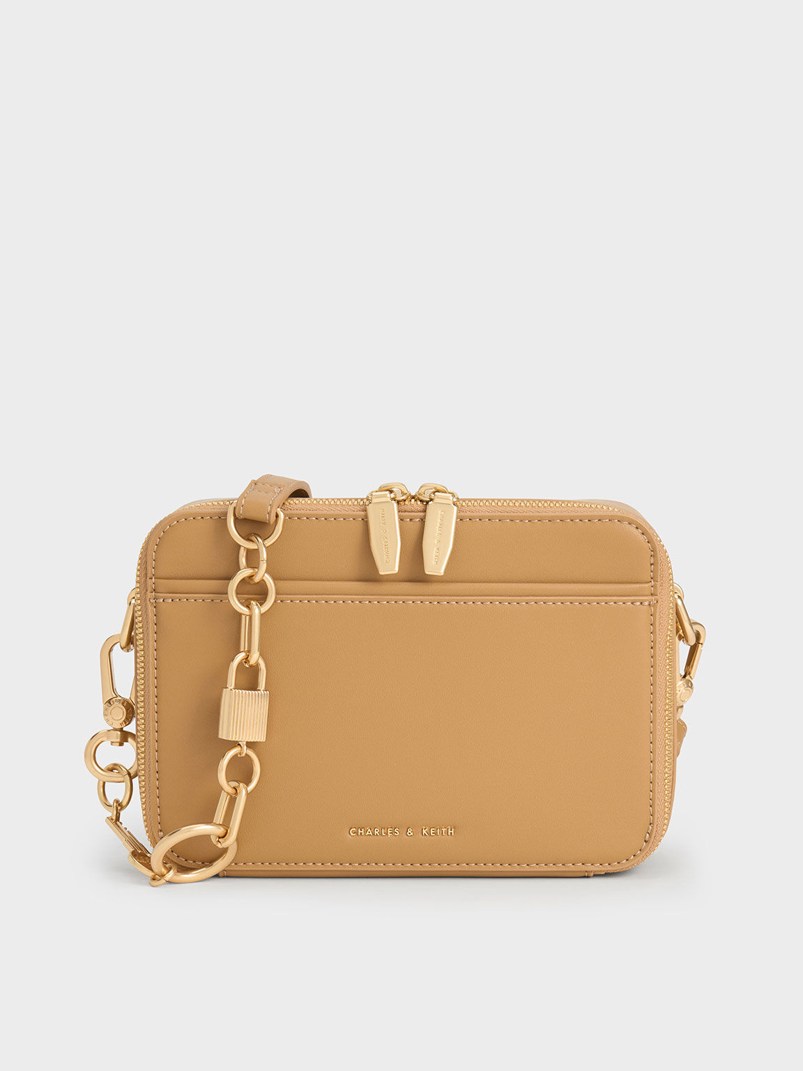 Charles and keith double zip crossbody bag outlet