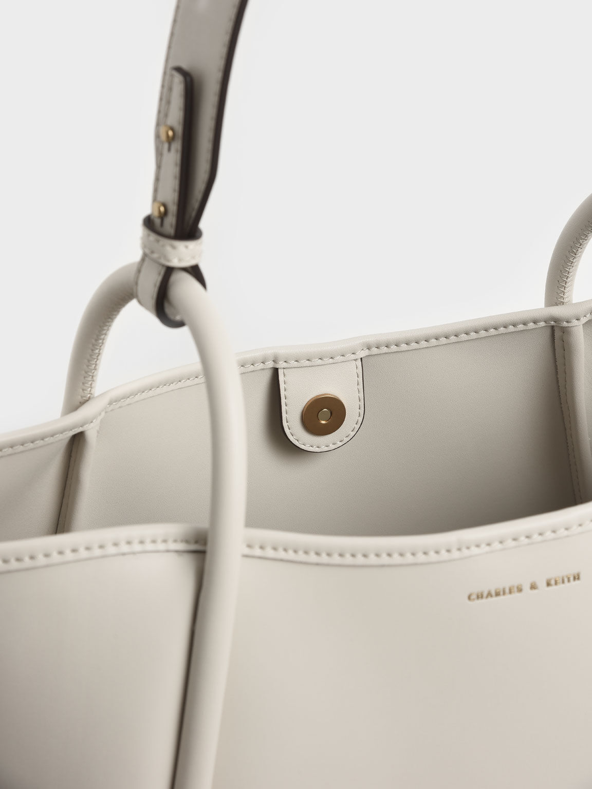 Tubular Slouchy Tote Bag, Cream, hi-res