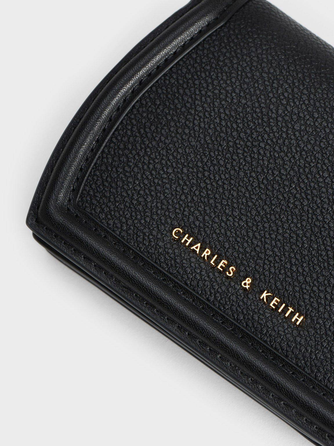 Leona Curved Wallet, Black, hi-res