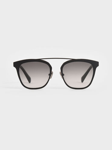 Metal Frame Sunglasses, Black, hi-res