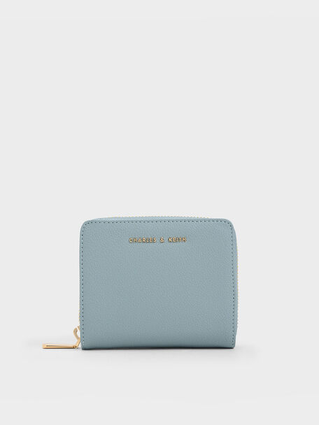 Zip-Around Small Wallet, Slate Blue, hi-res