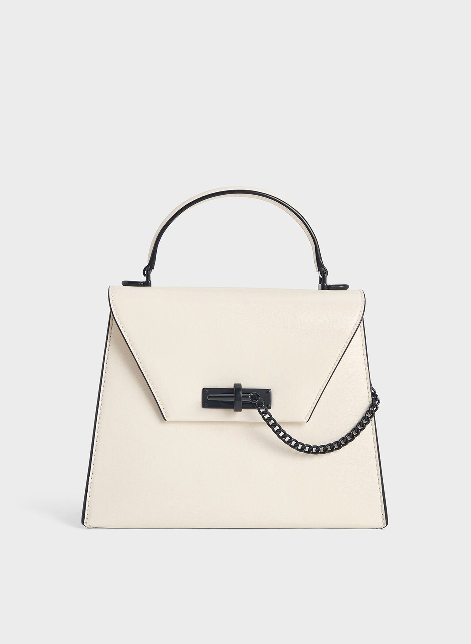 Samantha Envelope Top Handle Bag, Cream, hi-res