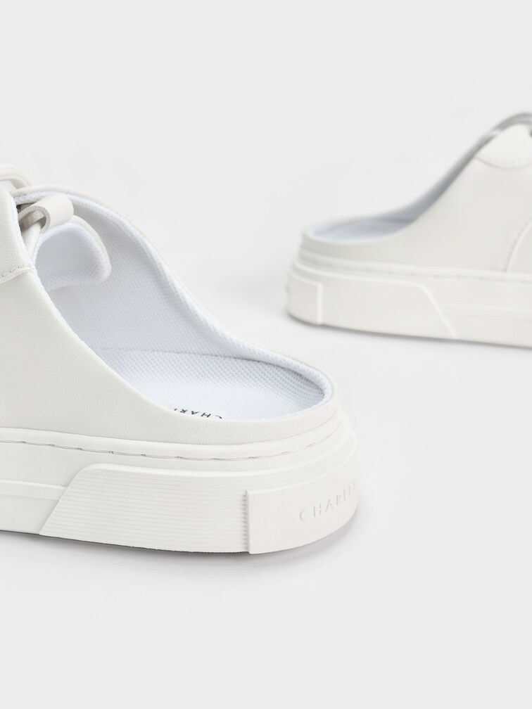 Panelled Slip-On Sneakers, White, hi-res