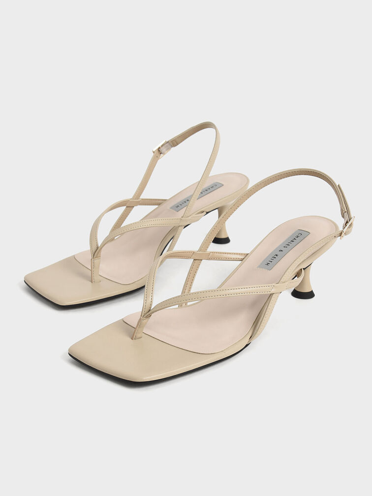 Slingback Thong Sandals, Sand, hi-res