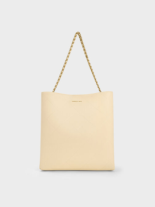 Leia Braided Handle Tote Bag, Beige, hi-res