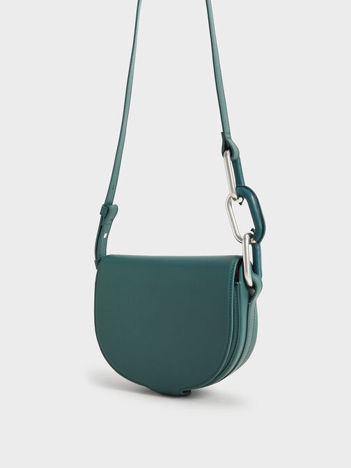 Bandolera Kora Saddle, Verde azulado, hi-res