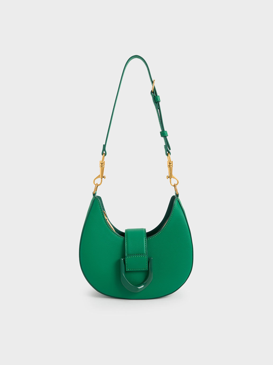 Gabine Belted Hobo Bag, Green, hi-res