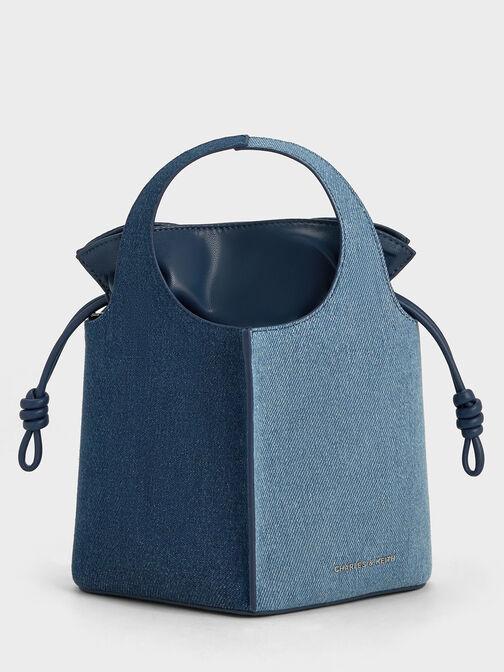 Arlys Denim Bucket Bag, Denim Blue, hi-res