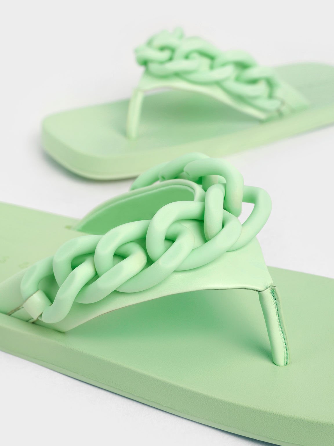 Green cheap flip flops