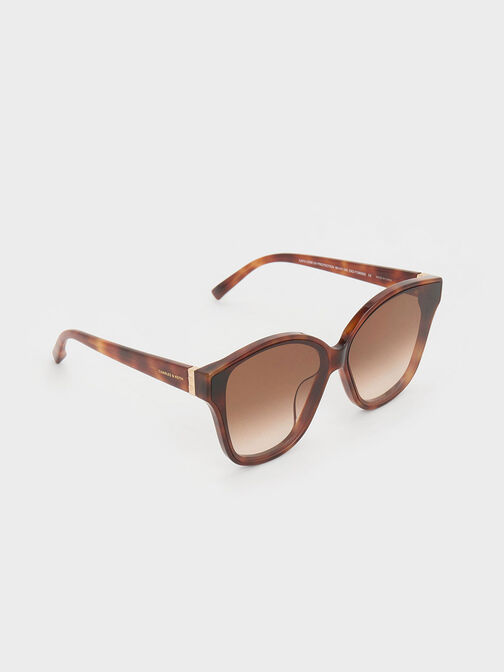 Tortoiseshell Recycled Acetate Classic Butterfly Sunglasses, T. Shell, hi-res