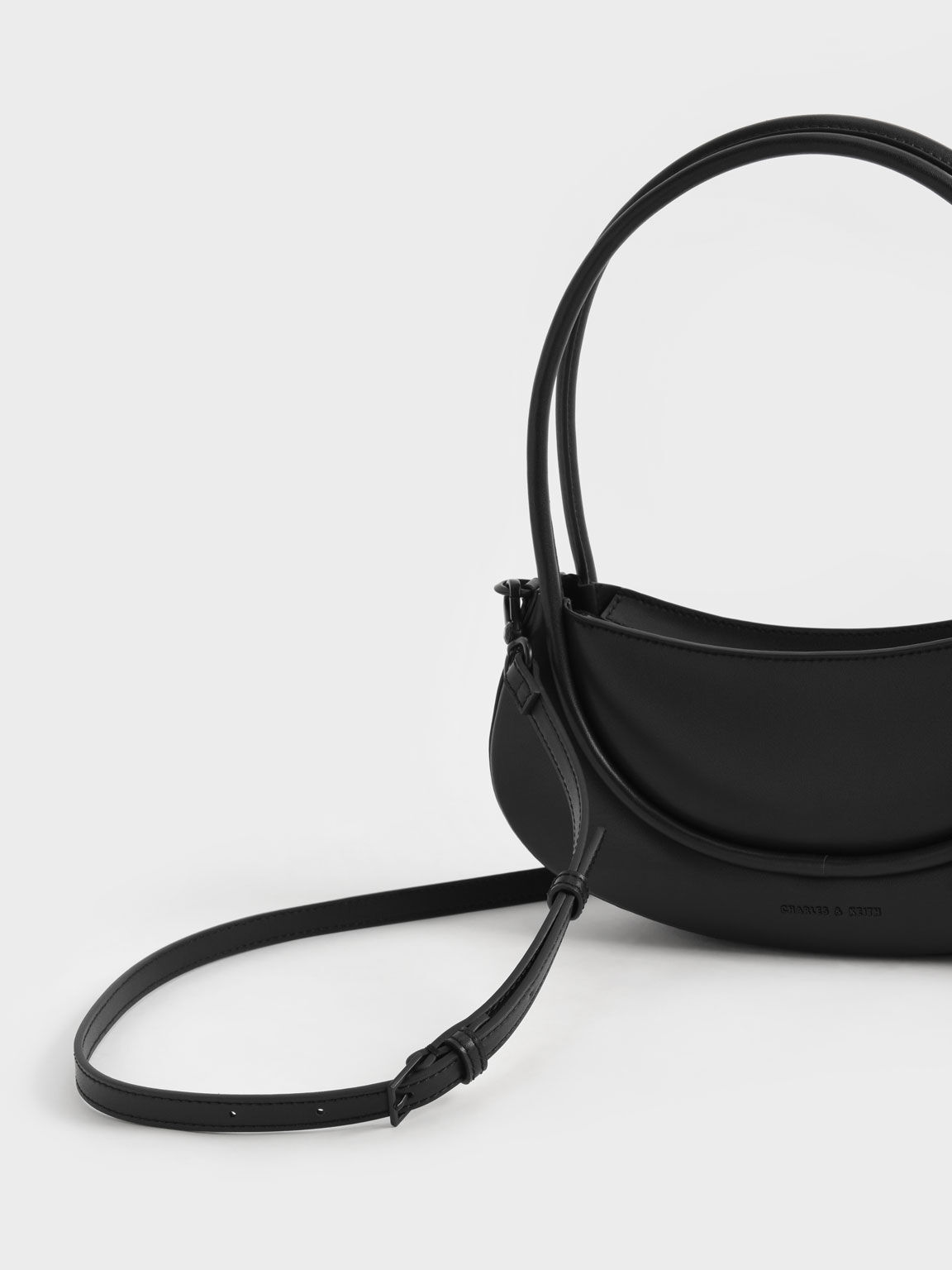 Graphic Top Handle Shoulder Bag, Black, hi-res