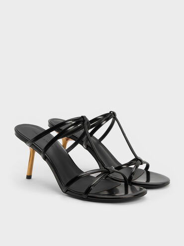 Crossover T-Bar Strappy Mules, Black Box, hi-res