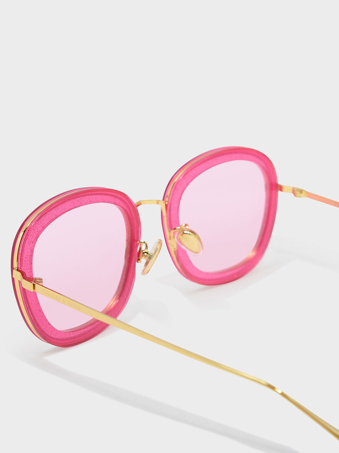 Acetate Butterfly Frame Shades, Pink, hi-res