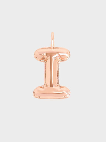 Alphabet 'I' Charm, Rose Gold, hi-res