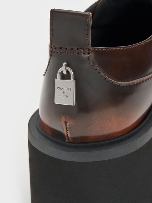Griselda Ridged-Sole Derbys, Dark Brown, hi-res