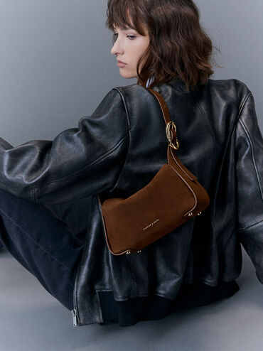 Sac port&eacute; &eacute;paule Aislin, Pecan Brown, hi-res