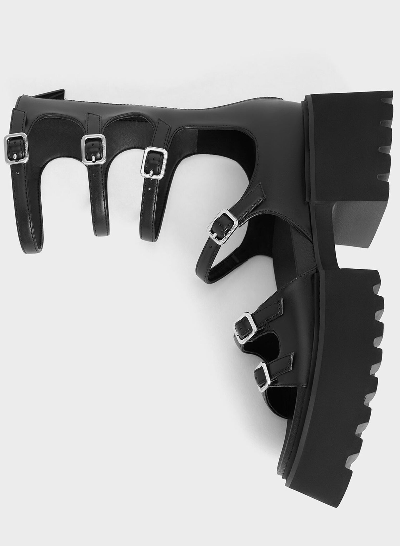 Lyric Gladiator Platform Sandals, Black, hi-res