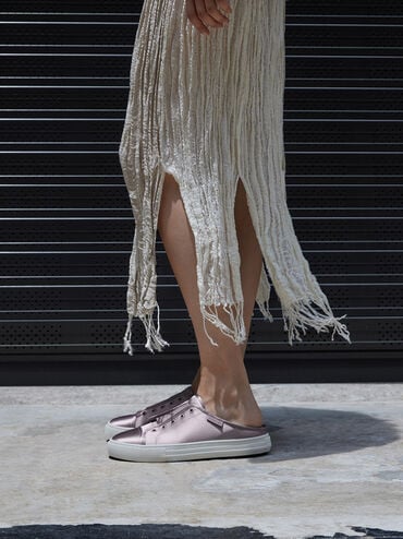 Satin Slip-On Sneakers, Lilac, hi-res