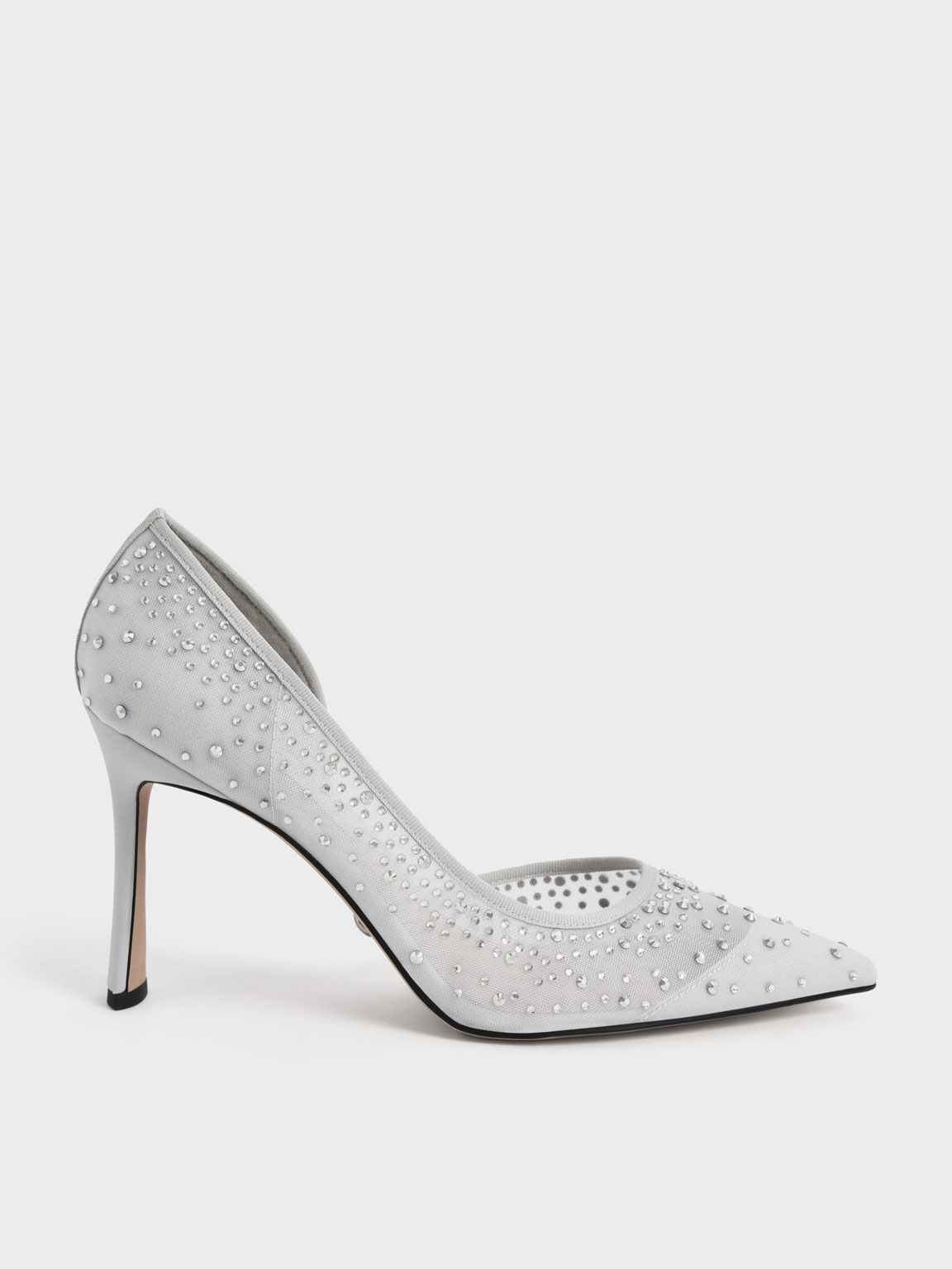 Silver Blythe Mesh Embellished Half-D 