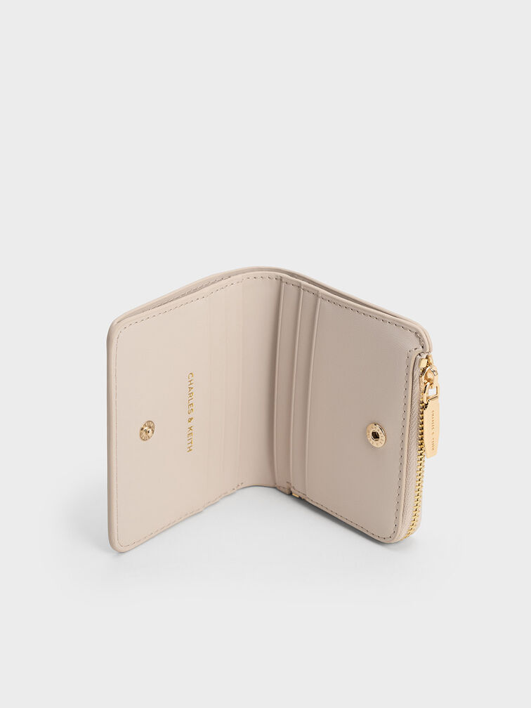 Top Zip Small Wallet, Oat, hi-res