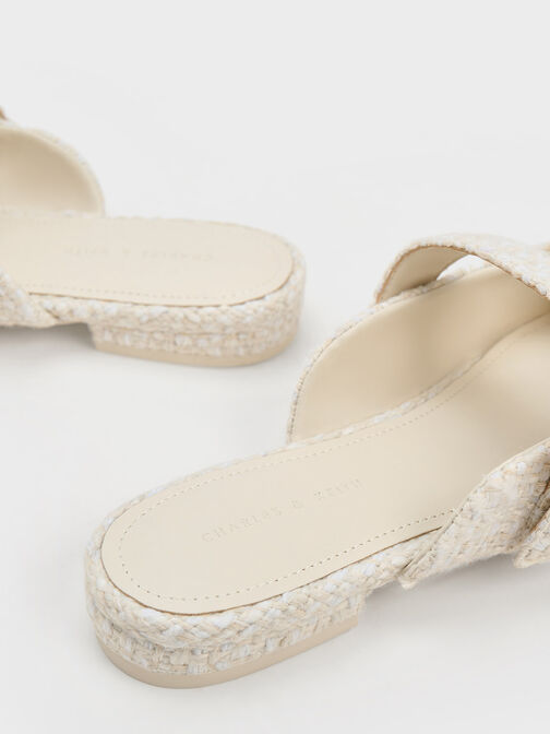 珍珠釦環穆勒鞋, 石灰白, hi-res