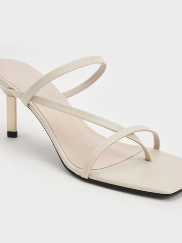 Toe Loop Blade Heel Sandals, Chalk, hi-res