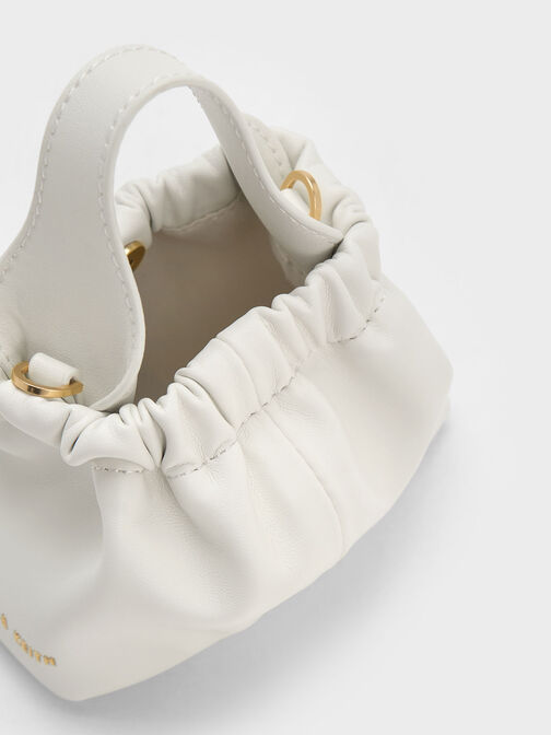 Mini Ally Ruched Slouchy Bag, Chalk, hi-res