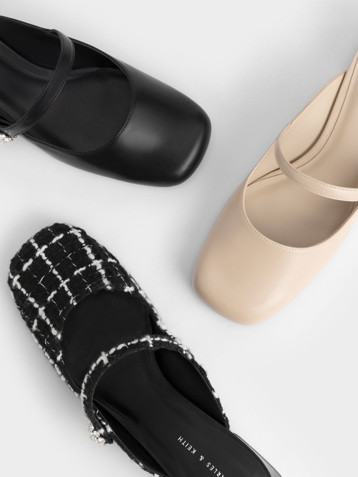 Gem-Embellished Trapeze Heel Pumps, Beige, hi-res