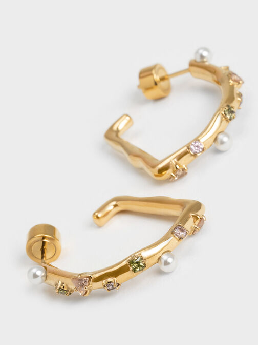 Pearl & Crystal-Embellished Earring