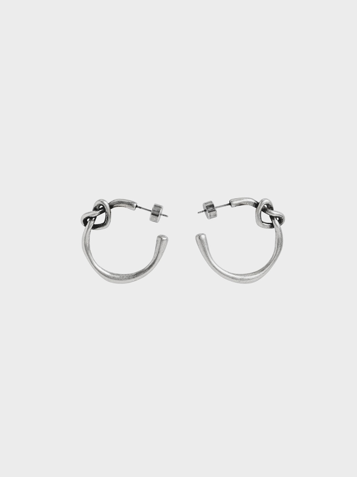 施華洛世奇® 水晶心型耳環, 銀色, hi-res