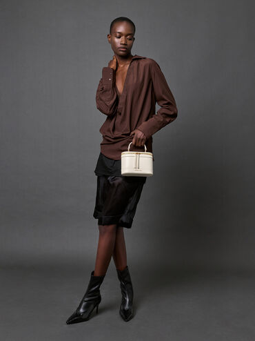 Enola Top Handle Vanity Bag, Cream, hi-res