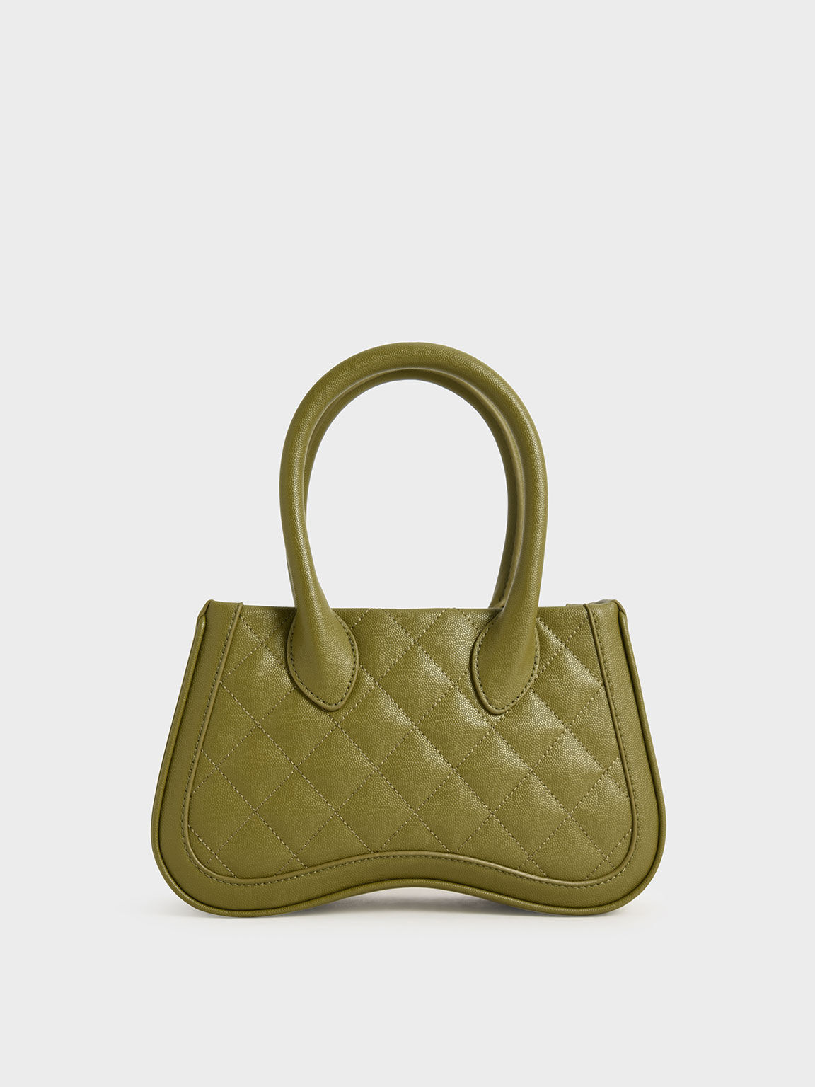 Micaela Quilted Sculptural Tote Bag, Avocado, hi-res