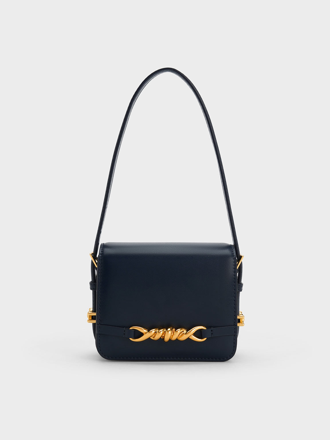 Mini Henrietta Shoulder Bag, Navy, hi-res