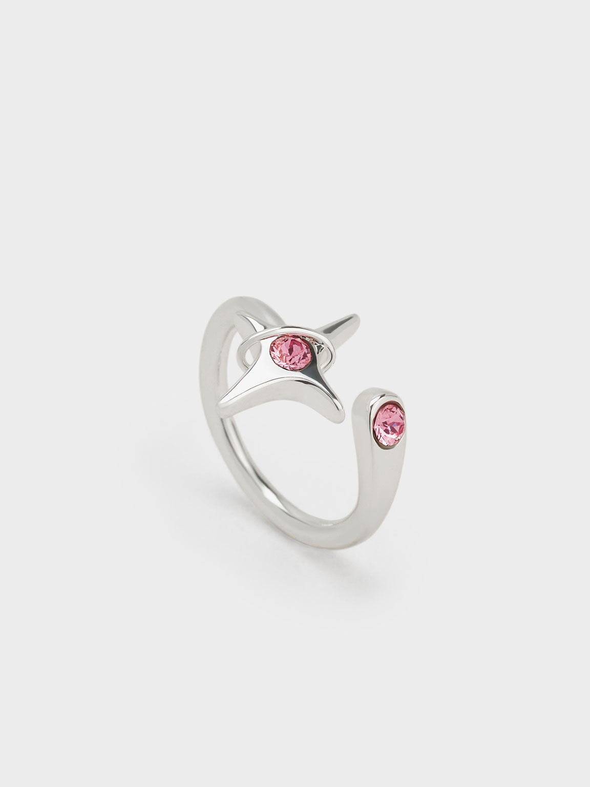 White crystal clearance ring