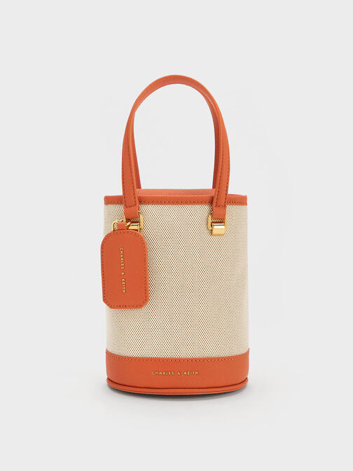 Avis Cylindrical Bucket Bag, Orange, hi-res