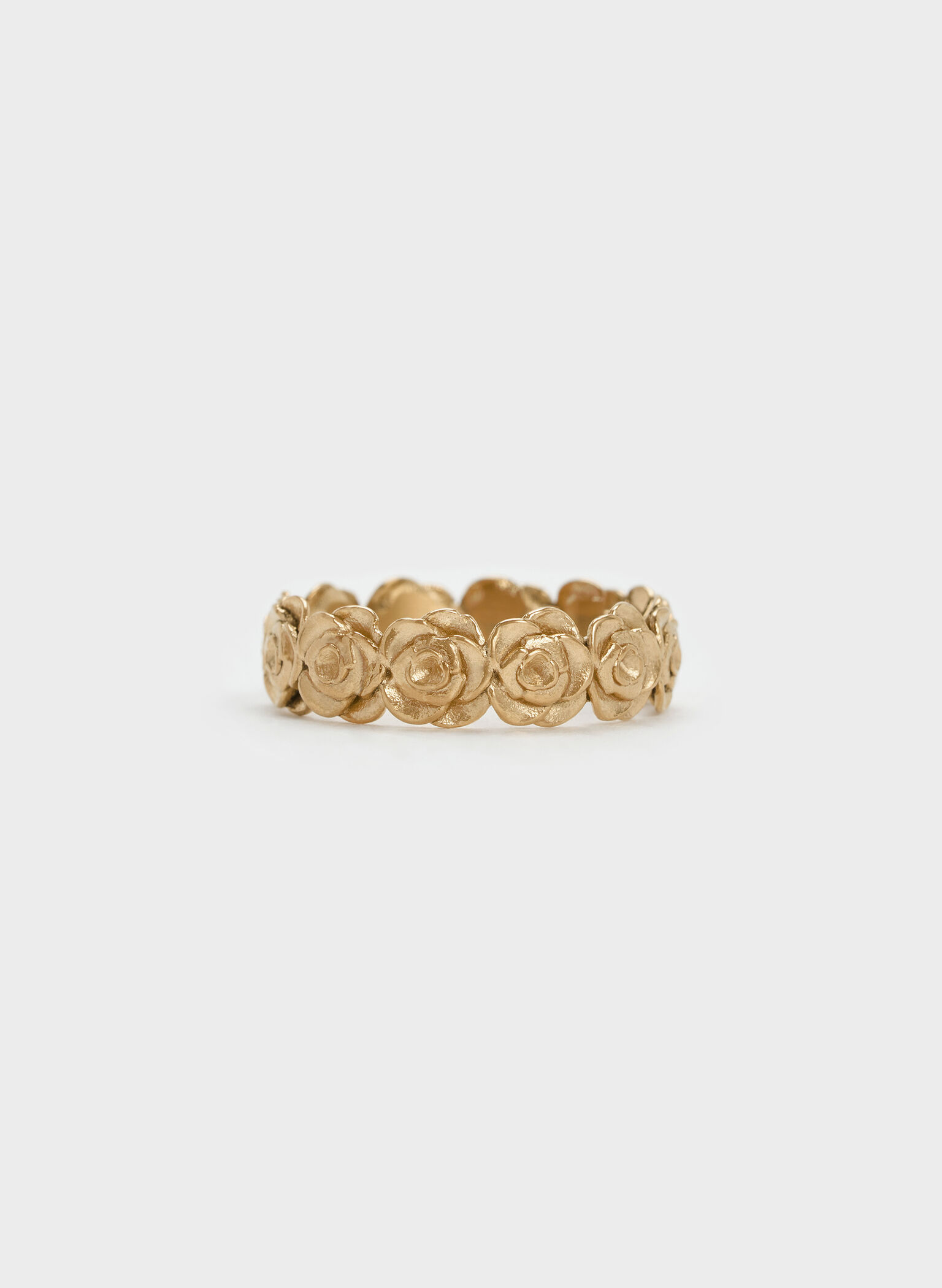 Rosalind Flower-Motif Ring, Brush Gold, hi-res