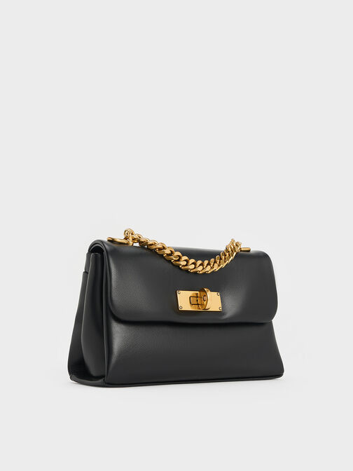 Mini Kerry Chain-Handle Crossbody Bag, Black, hi-res