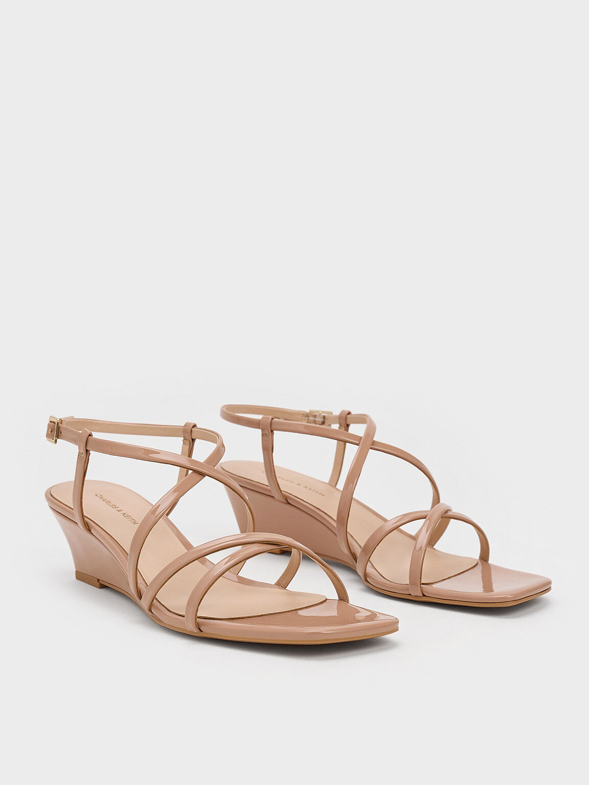 Open toe nude wedges hot sale