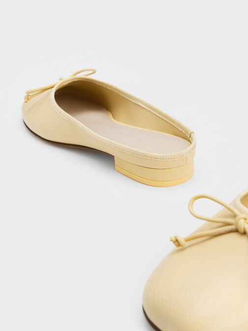 Bow Slip-On Flats, Yellow, hi-res