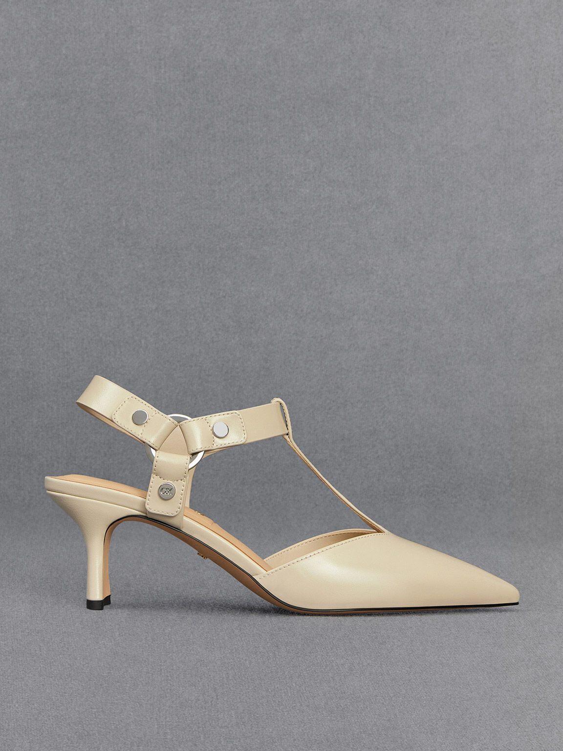 Giày cao gót Charles & Keith Emmy Pointed-Toe Pumps CK1-60280245-3 Beige |  Chiaki.vn