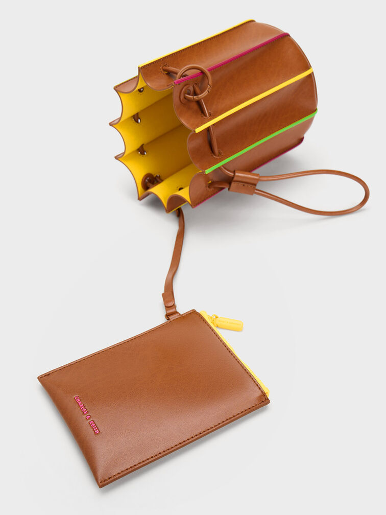 Clove Top Handle Bucket Bag, Tan, hi-res
