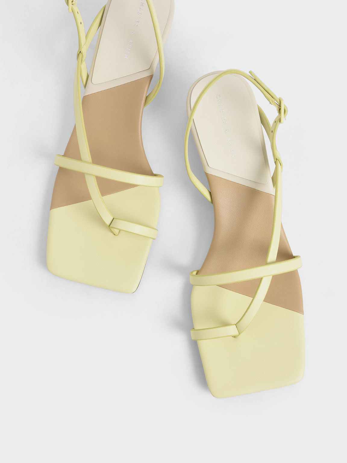 Yellow hotsell slingback sandals