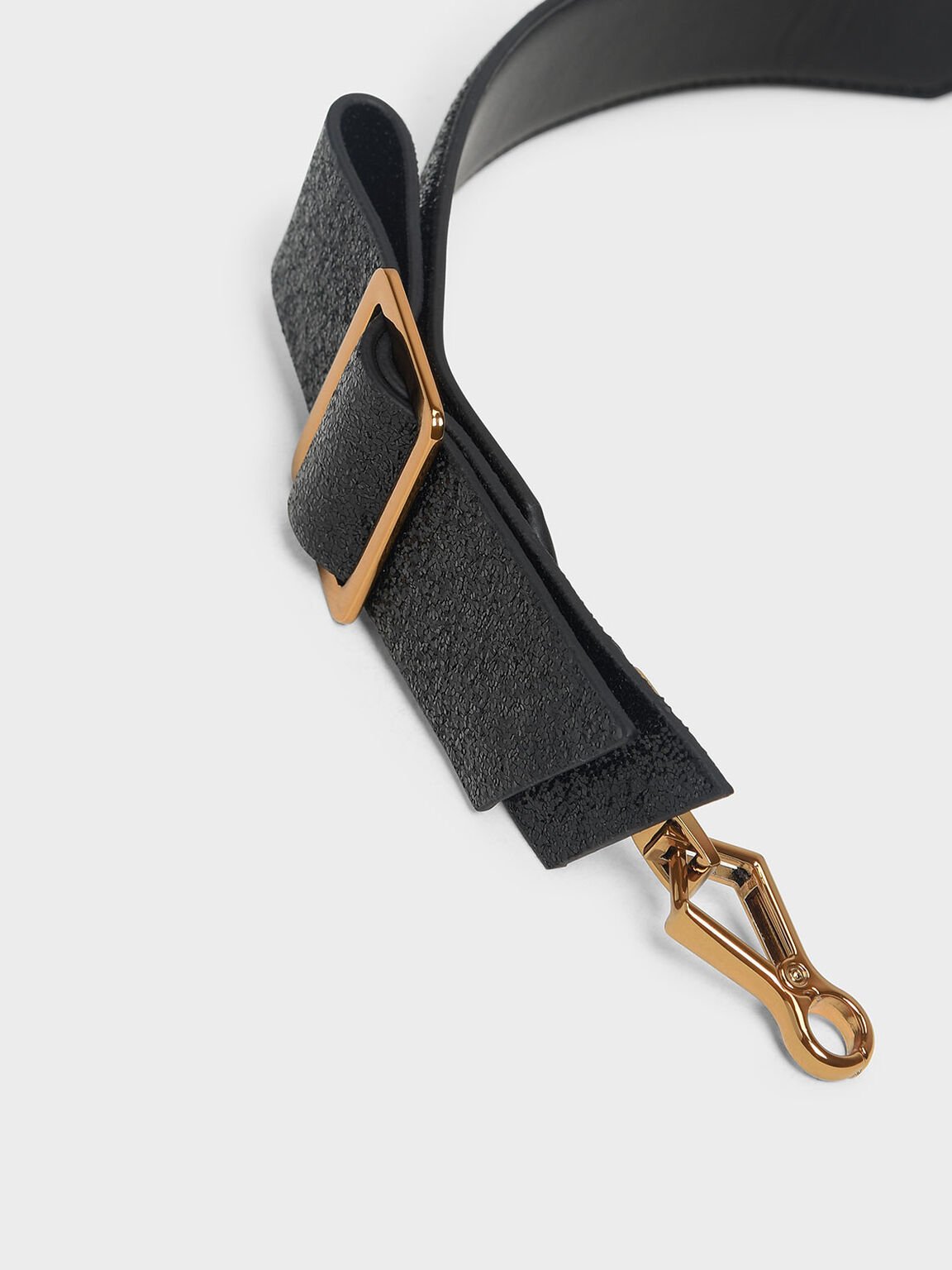 Buckled Bow Detail Mini Strap, Black, hi-res
