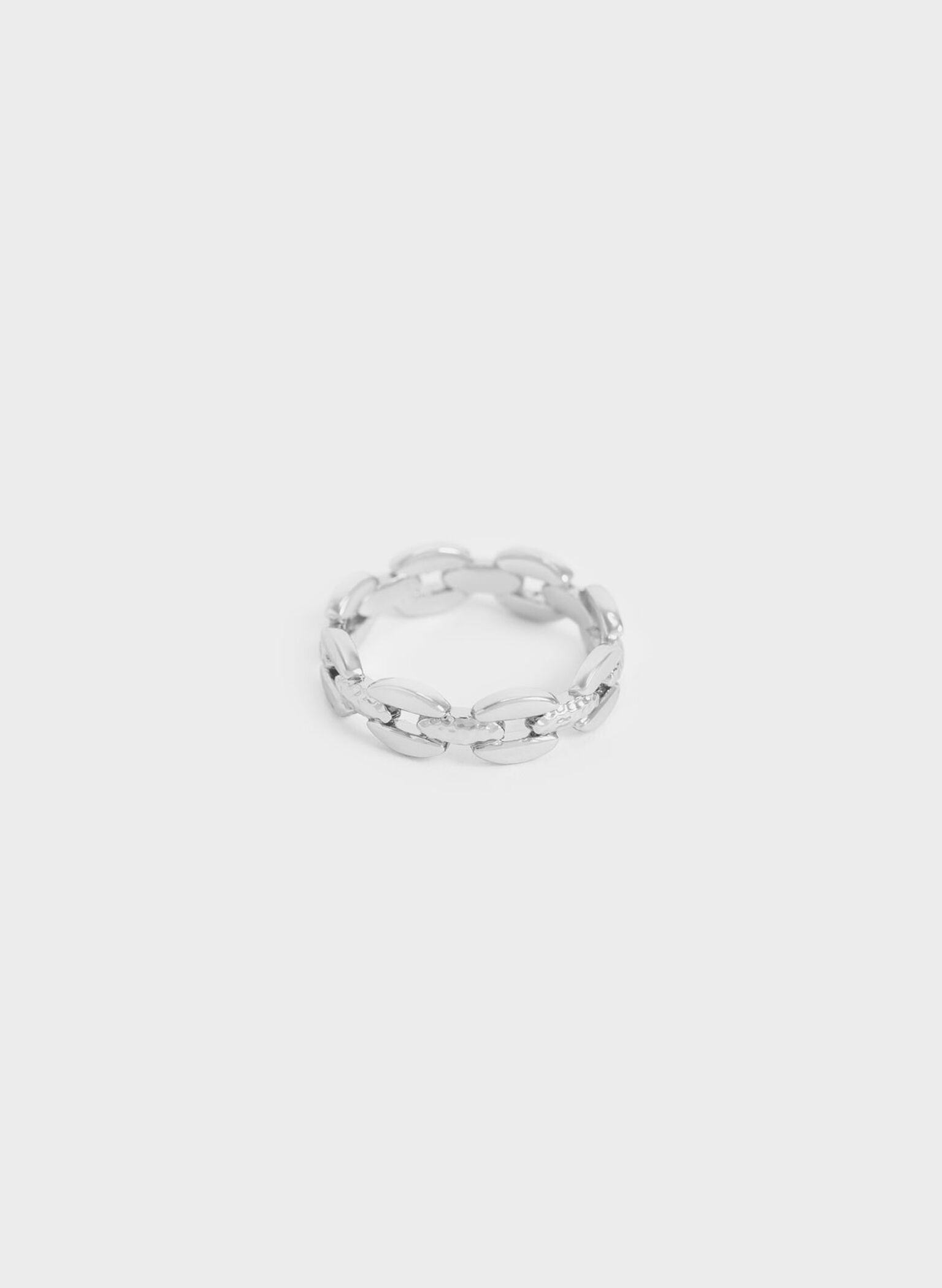 Charles & Keith - Women's chain-link Ring, Silver, S