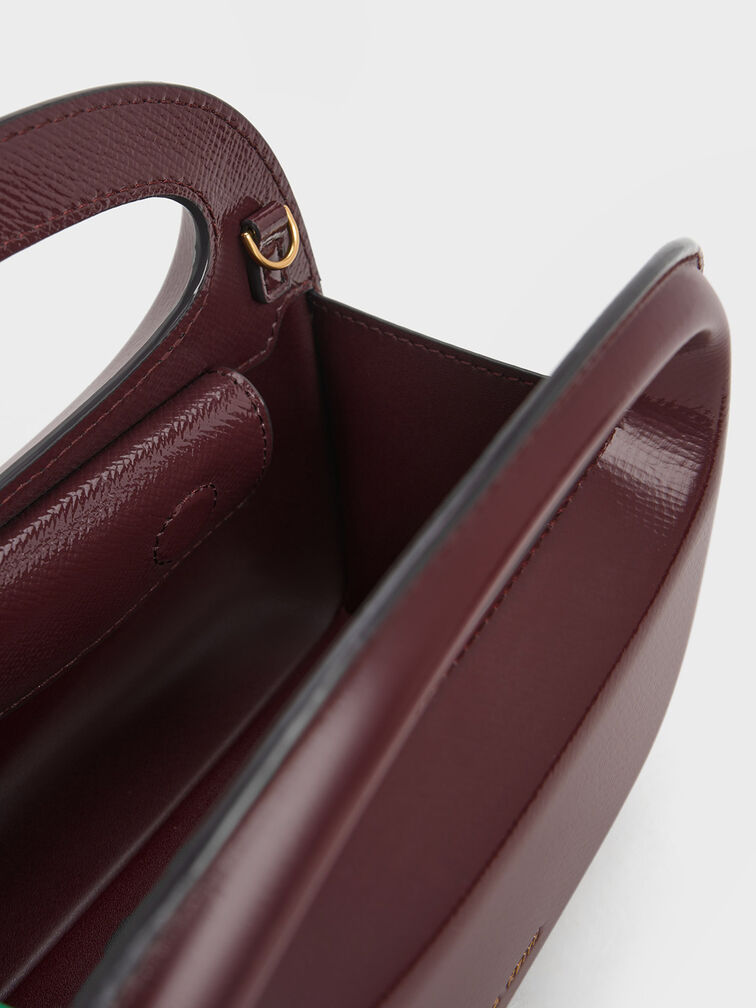 Mini Cocoon Top Handle Bag, Burgundy, hi-res
