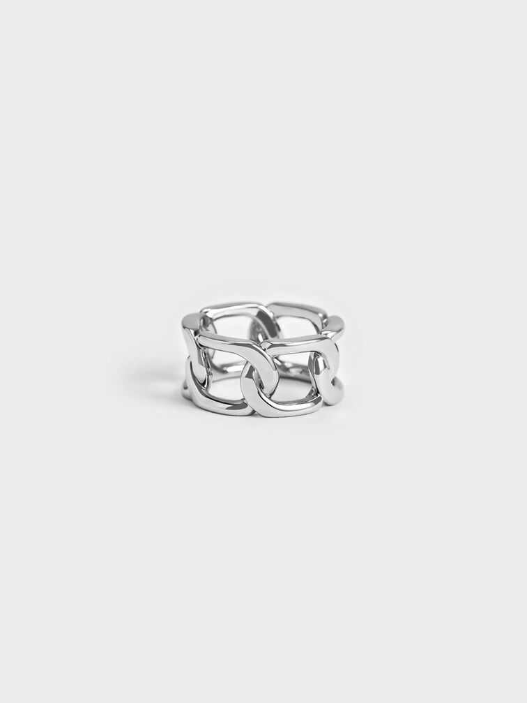 Anillo Gabine de eslabones, Plateado, hi-res